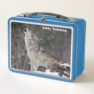Howling Wolf Metal Lunch Box