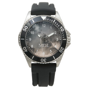 Howling Wolf Monogram Numbers Watch