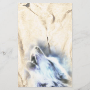 Howling Wolf Native American  Stationery