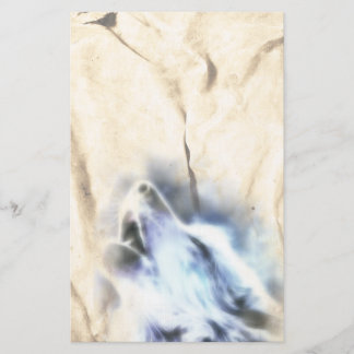 Howling Wolf Native American  Stationery