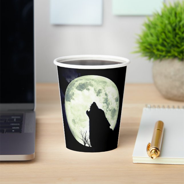 Howling Wolf Paper Cups (Insitu)