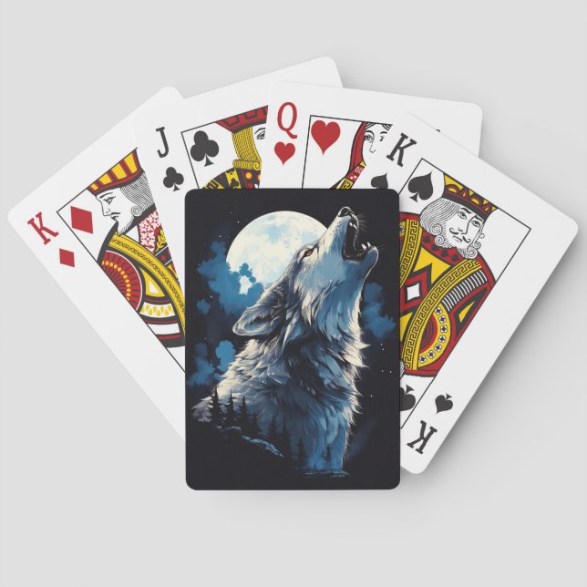 Howling Wolf Playing Cards (Back)