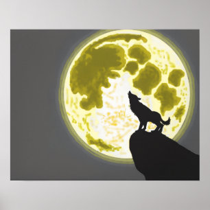 howling wolf poster