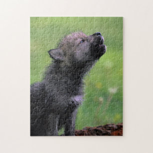 Howling Wolf Pup Jigsaw Puzzle