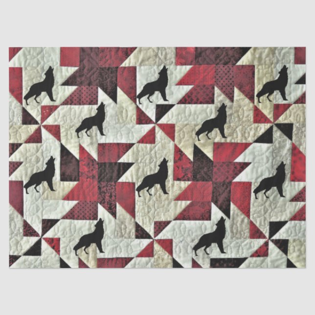 Howling Wolf Quilt Tissue Paper (Front)