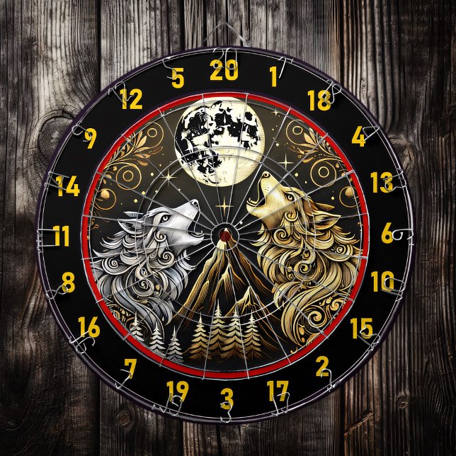 Howling Wolf Reflects Wild Freedom And Power Dartboard (Creator Uploaded)