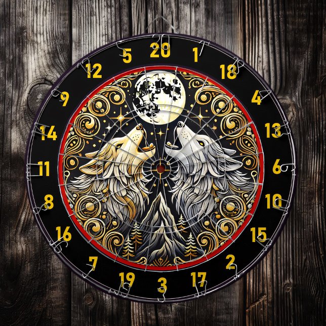 Howling Wolf Represents Wild Freedom And Power Dartboard (Creator Uploaded)