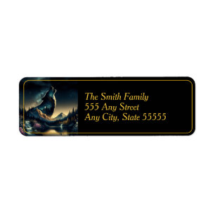 Howling Wolf Return Address Label