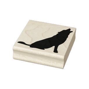 Howling Wolf Rubber Stamp
