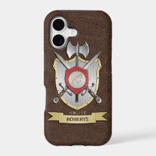 Howling Wolf Sigil Battle Crest Brown