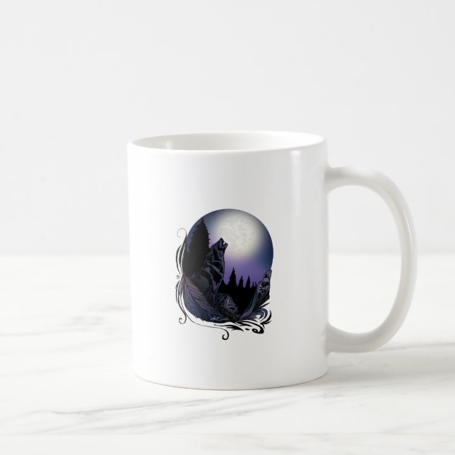 Howling Wolf (Signature Design) Coffee Mug (Right)