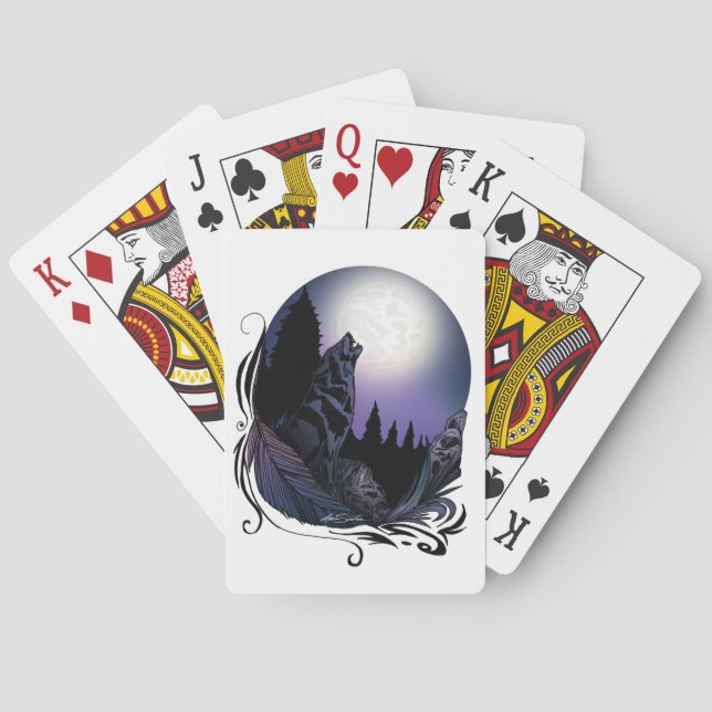 Howling Wolf (Signature Design) Playing Cards (Back)