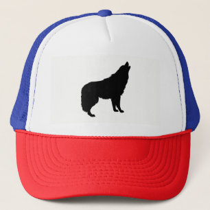 Howling Wolf Silhouette Trucker Hat