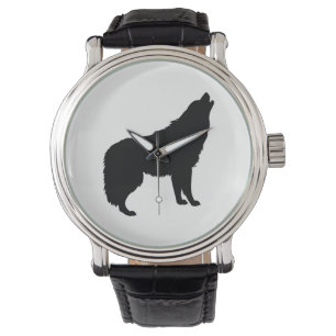 Howling Wolf Silhouette Watch