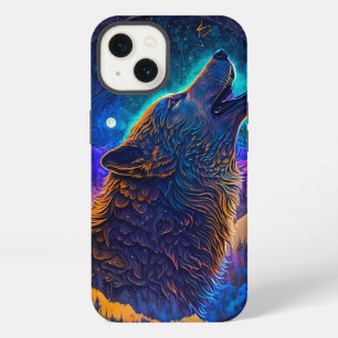 Howling Wolf Surreal Fantasy iPhone 13 Case