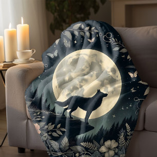 Howling Wolf Throw Blanket