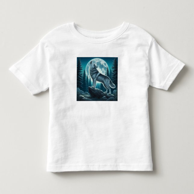 Howling Wolf Toddler T-Shirt (Front)