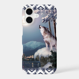 Howling Wolf with the City of Anchorage Phone Case