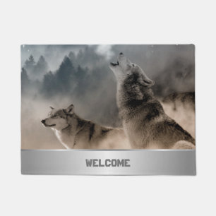 Howling Wolves Doormat