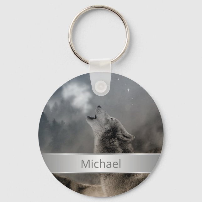 Howling Wolves Key Ring (Front)