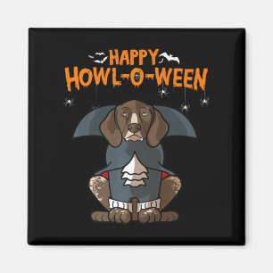 Howloween German Shorthaired Pointer Dog Halloween Magnet