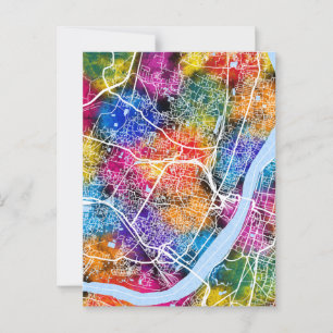 Howrah West Bengal City Map Postcard