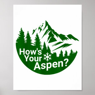 How's aspen_ funny aspen colorado ski skiing joke poster