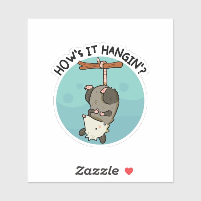 How's It Hangin' Possum Pun Die-Cut (Sheet)