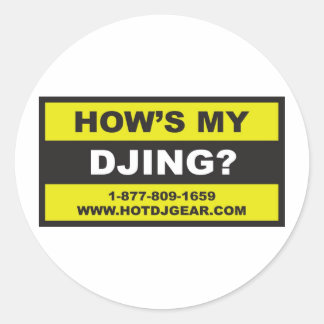Hows My Dancing Classic Round Sticker