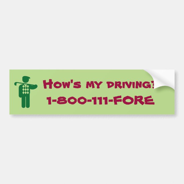 How's my driving bumper sticket sticker (Front)