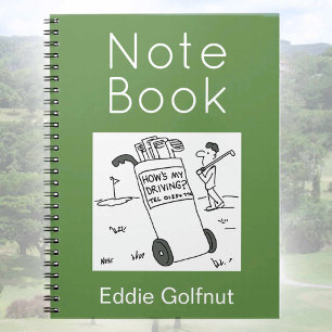 How's My Driving? Funny Golf Card to Personalise Notebook