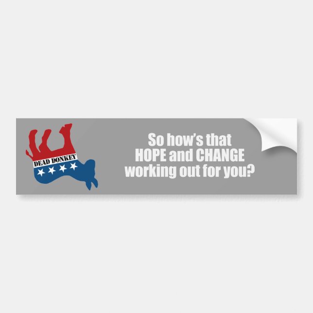 Hows that hope and change working out for you Bump Bumper Sticker (Front)