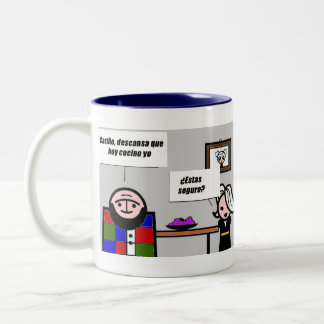 hoy cocino yo Two-Tone coffee mug