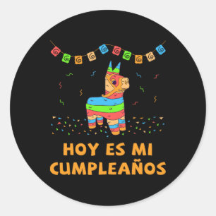 Hoy Es Mi Cumpleanos Pinata Birthday Cinco De Mayo Classic Round Sticker