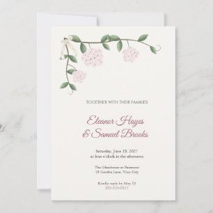Hoya Vine Corner Wedding Invitation