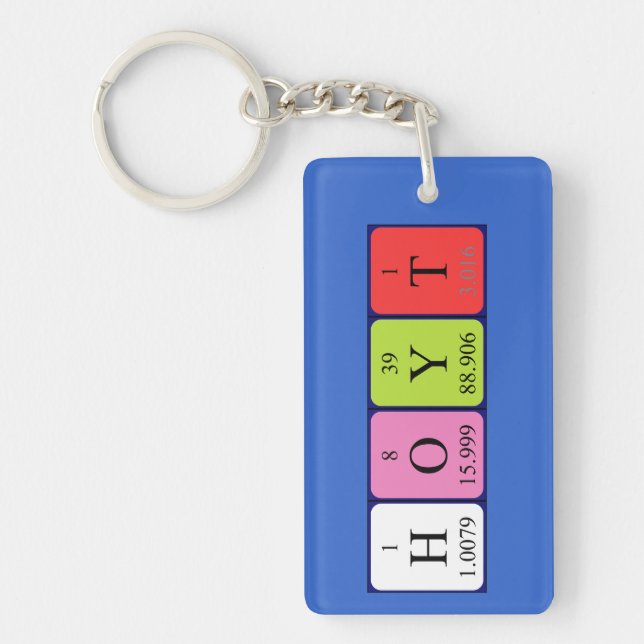 Hoyt periodic table name keyring (Front)
