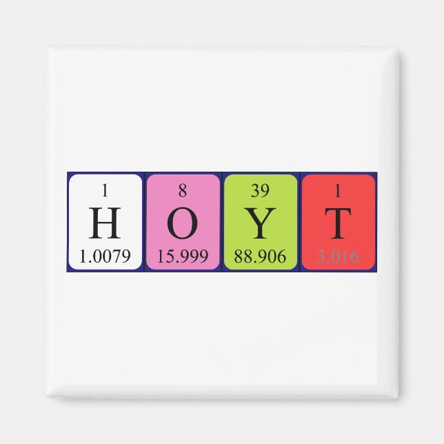 Hoyt periodic table name magnet (Front)