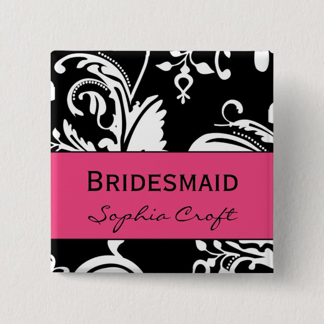 HP&B Bridesmaid Square Button (Front)