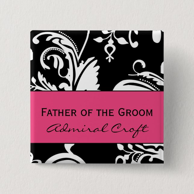 HP&B Father of the Groom Square Button (Front)