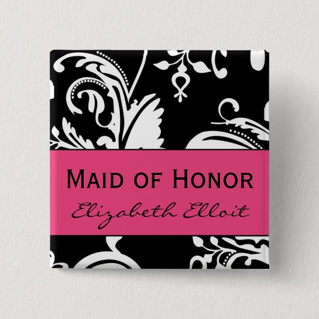 HP&B Maid of Honour Square Button (Front)