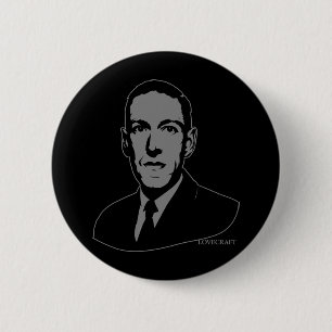 HP Lovecraft Portrait 6 Cm Round Badge