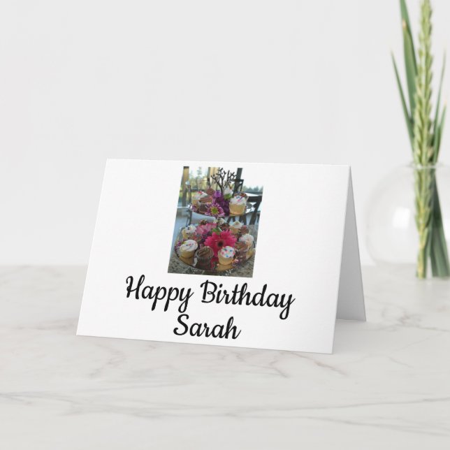 Hppy birthday Sarah Card (Front)