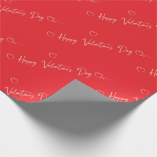 Hppy Valentine's Day gift wrapping Paper (Corner)
