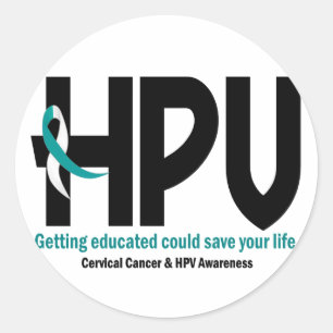 HPV Awareness 2 Classic Round Sticker