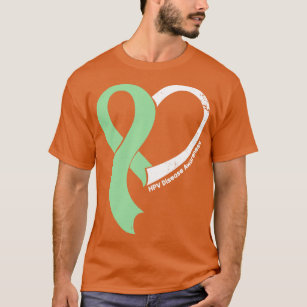 HPV Disease Awareness Hope Love Heart Ribbon Happy T-Shirt