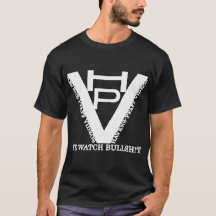 HPV-TV Logo Design on Black Tee
