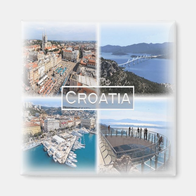 HR0024 Europe, Croatia, Zagreb, Rijeka,  fridge Magnet (Front)
