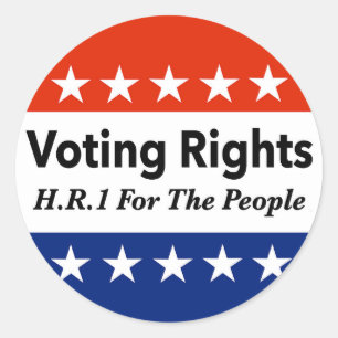 HR1 Voting Rights For The People Act Classic Round Sticker