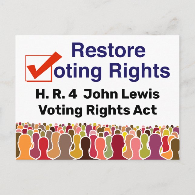HR4 John Lewis Voting Rights Act Postcard (Front)