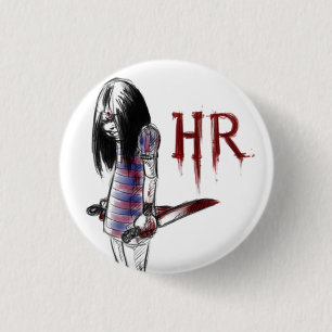 hr 3 cm round badge